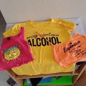 Yellow Graphic  T-Shirts Summer